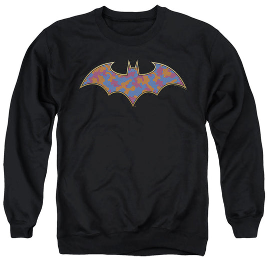 Batman Gold Camo Mens Crewneck Sweatshirt Black