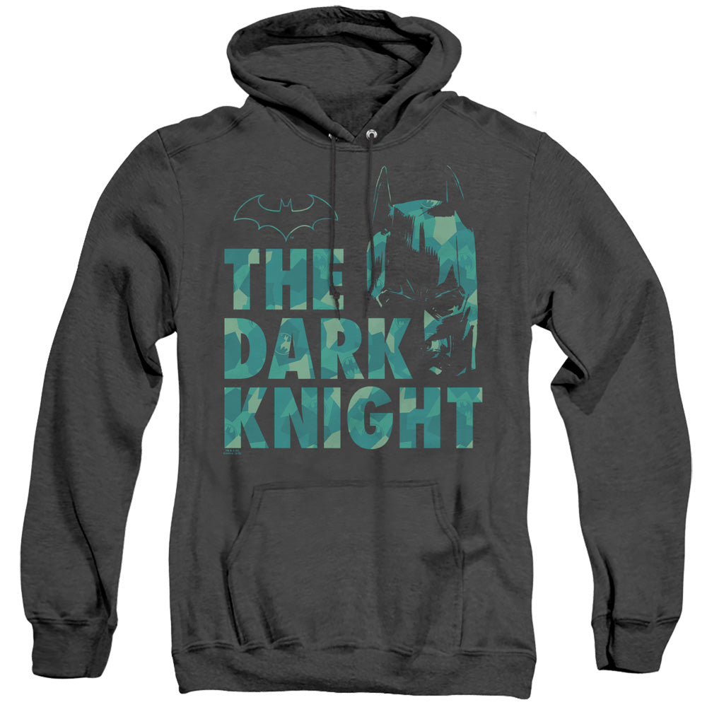 Batman Cuting Patern Heather Mens Hoodie Black Officially Licensed