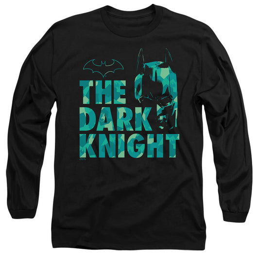 Batman Cuting Patern Mens Long Sleeve Shirt Black Officially Licensed