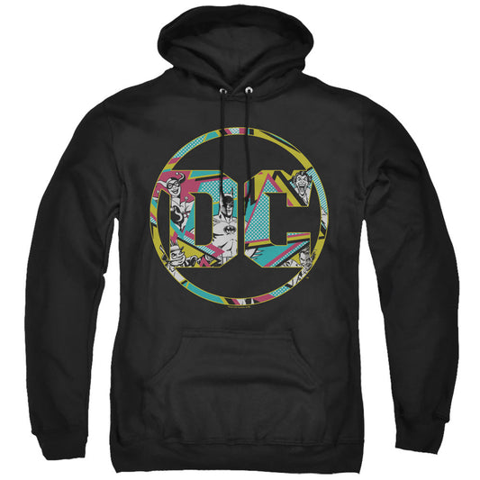 Batman 80S Bat Logo Mens Hoodie Black Officially Licensed