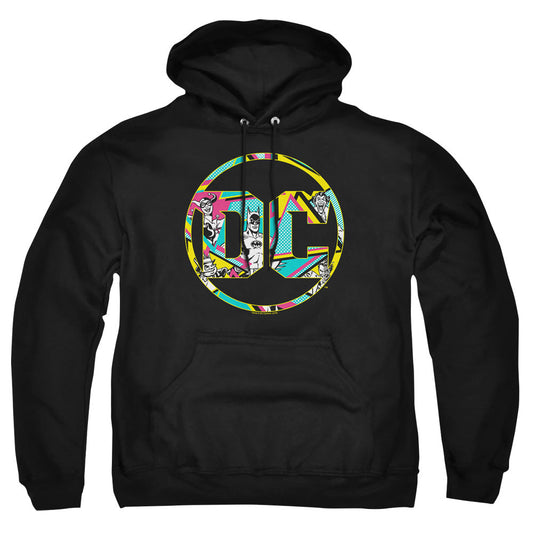 Batman 80S Bat Logo Mens Hoodie Black Officially Licensed