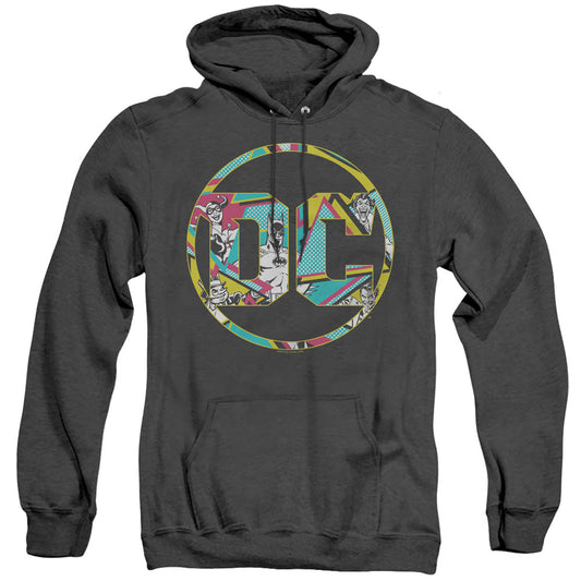 Batman 80S Bat Logo Heather Mens Hoodie Black Officially Licensed