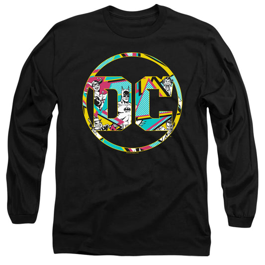 Batman 80S Bat Logo Mens Long Sleeve Shirt Black Officially Licensed