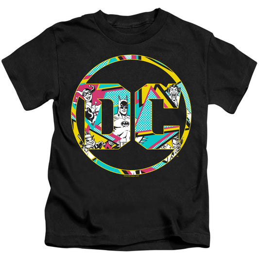Batman 80s Bat Logo Juvenile Kids Youth T Shirt Black Officially Licensed