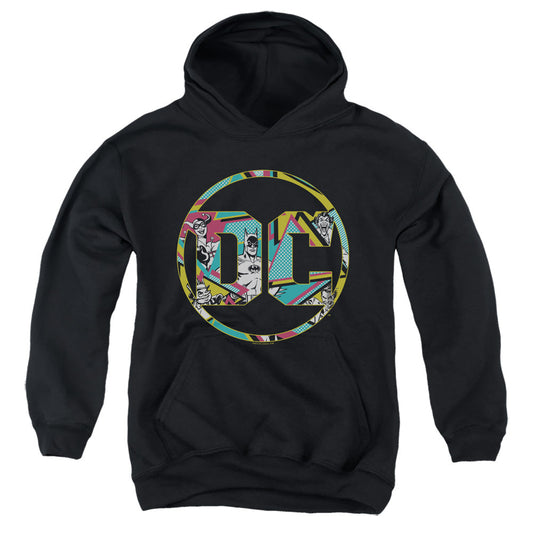 Batman 80s Bat Logo Kids Youth Hoodie Black Officially Licensed