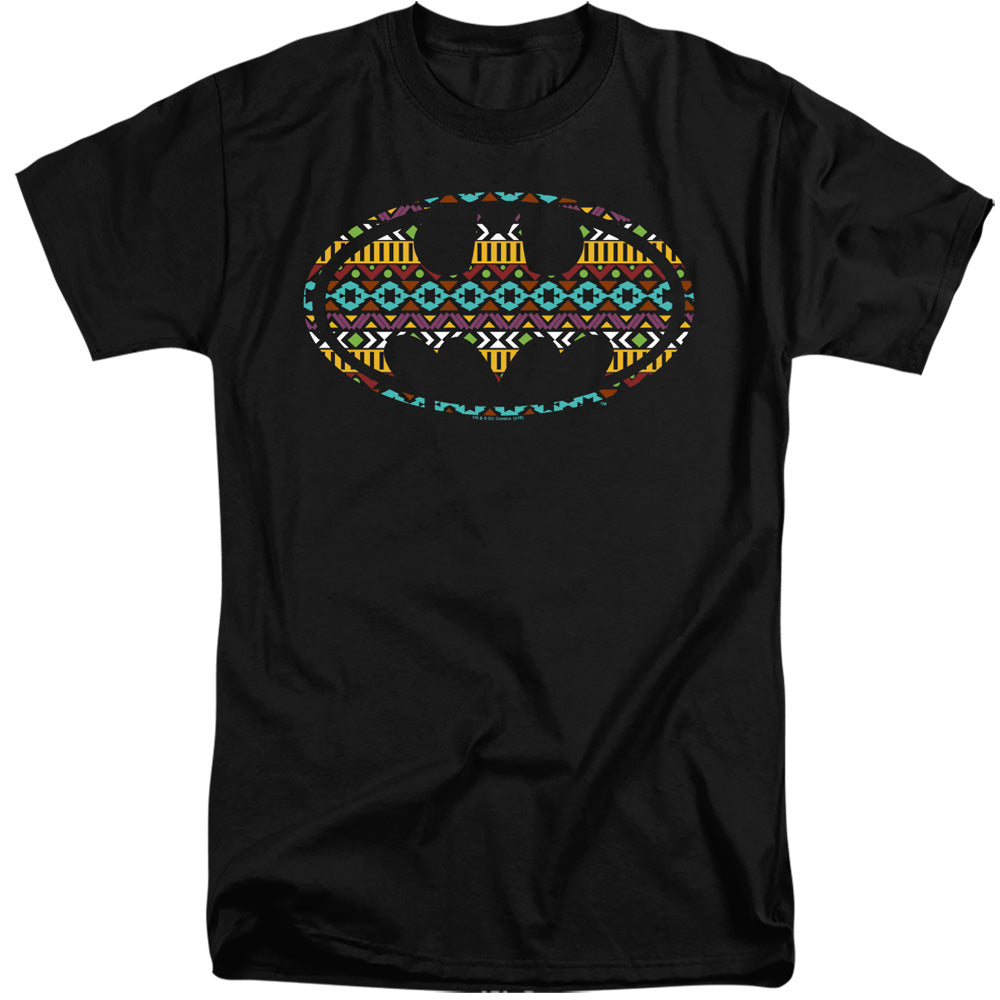 Batman Aztec Fill Mens Tall T Shirt Black Officially Licensed