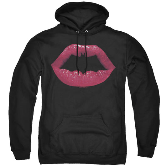 Batman Bat Kiss Mens Hoodie Black Officially Licensed