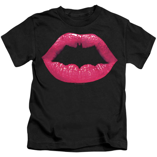 Batman Bat Kiss Juvenile Kids Youth T Shirt Black Officially Licensed