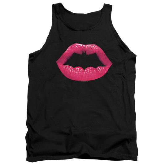 Batman Bat Kiss Mens Tank Top Shirt Black Officially Licensed