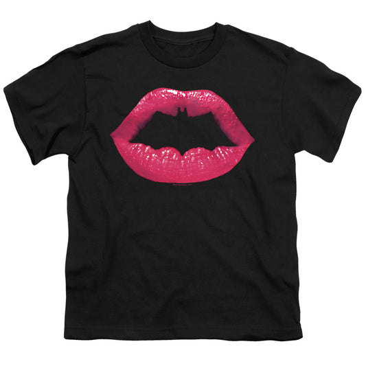 Batman Bat Kiss Kids Youth T Shirt Black Officially Licensed