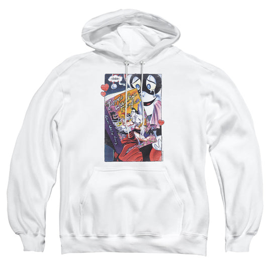 Batman Loves Wacky Fury Mens Hoodie White Officially Licensed