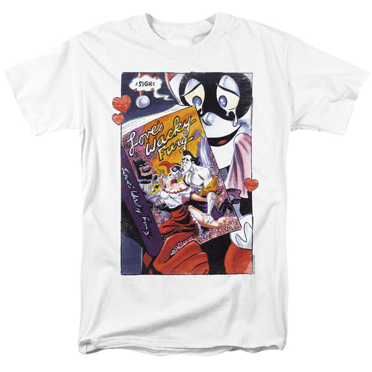 Batman Loves Wacky Fury Mens T Shirt White Officially Licensed