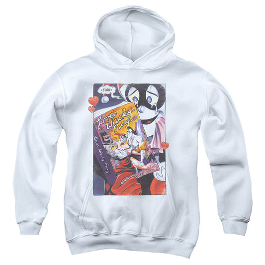 Batman Loves Wacky Fury Kids Youth Hoodie White Officially Licensed