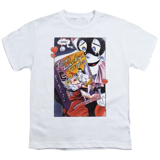 Batman Loves Wacky Fury Kids Youth T Shirt White Officially Licensed