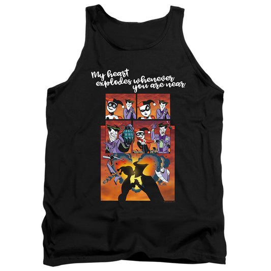 Batman Explode Mens Tank Top Shirt Black Officially Licensed
