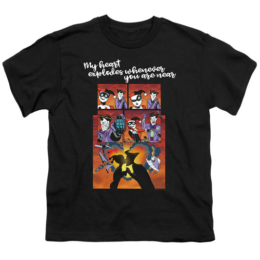 Batman Explode Kids Youth T Shirt Black Officially Licensed