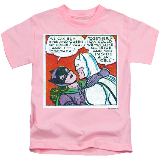 Batman Jail Cell Juvenile Kids Youth T Shirt Pink Officially Licensed