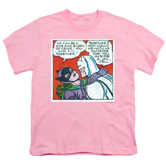 Batman Jail Cell Kids Youth T Shirt Pink Officially Licensed