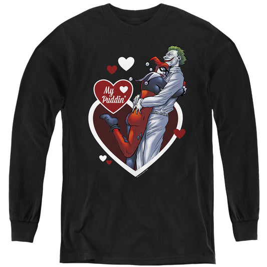 Batman My Puddin Long Sleeve Kids Youth T Shirt Black Officially Licensed