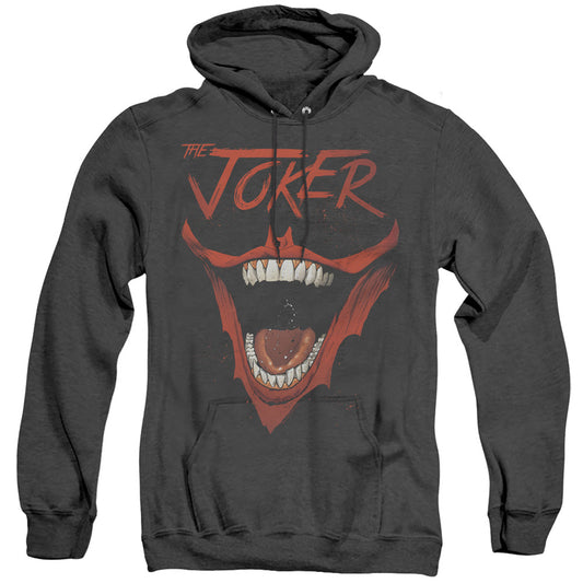 Batman Joker Bat Laugh Heather Mens Hoodie Black Officially Licensed