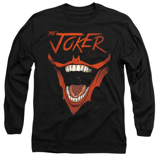 Batman Joker Bat Laugh Mens Long Sleeve Shirt Black Officially Licensed