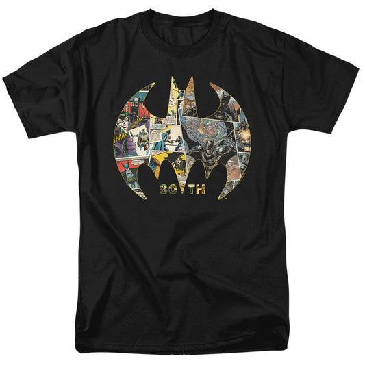 Batman 80Th Shield Mens T Shirt Black Officially Licensed