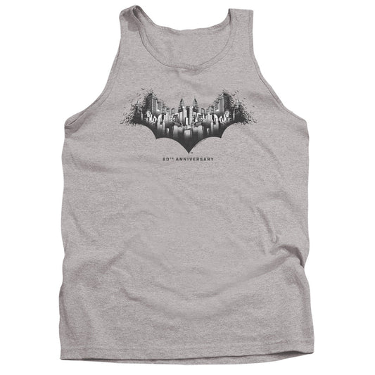 Batman Gotham Shield Mens Tank Top Shirt Athletic Heather Officially Licensed
