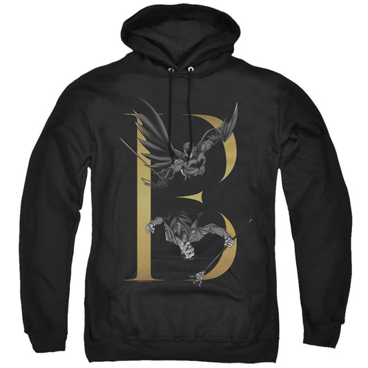 Batman B Mens Hoodie Black Officially Licensed