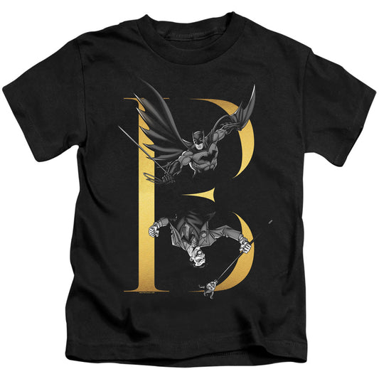 Batman B Juvenile Kids Youth T Shirt Black Officially Licensed