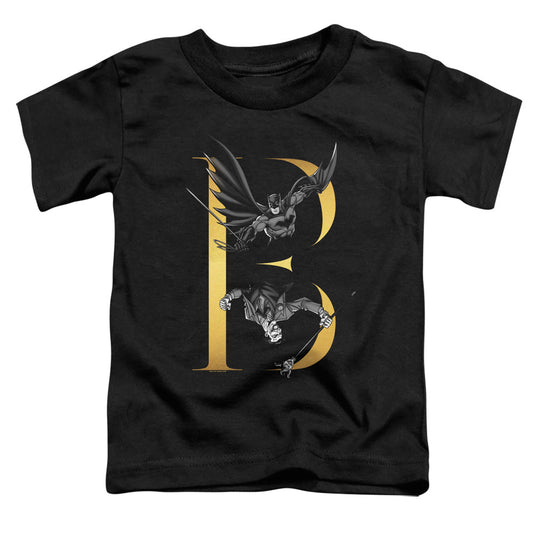 Batman B Toddler Kids Youth T Shirt Black Officially Licensed