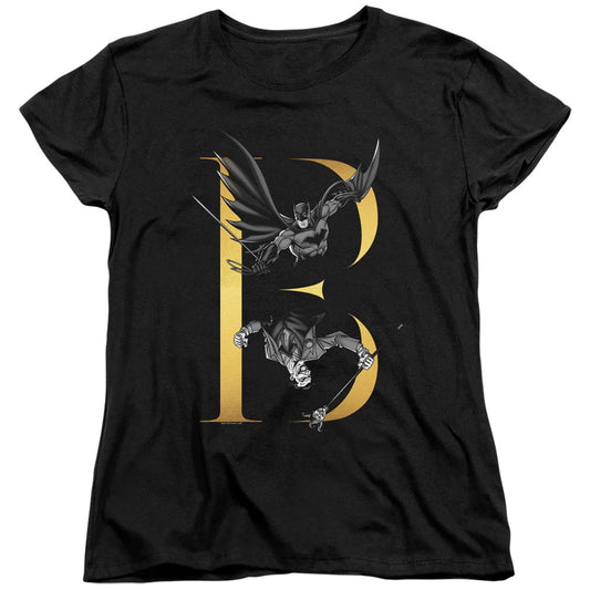 Batman B Womens T Shirt Black Officially Licensed