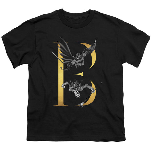 Batman B Kids Youth T Shirt Black Officially Licensed