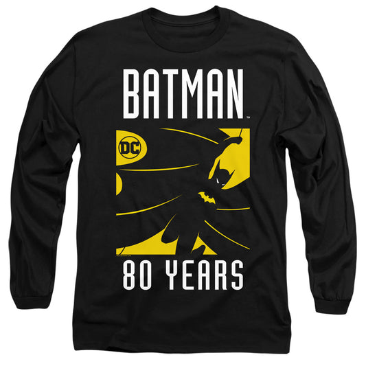 Batman Silhouette Mens Long Sleeve Shirt Black Officially Licensed