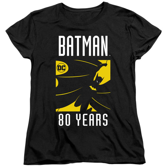 Batman Silhouete Womens T Shirt Black Officially Licensed