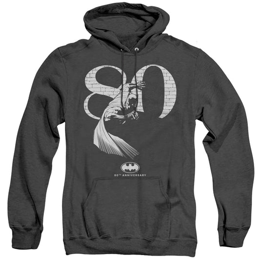 Batman 80 Wall Heather Mens Hoodie Black Officially Licensed