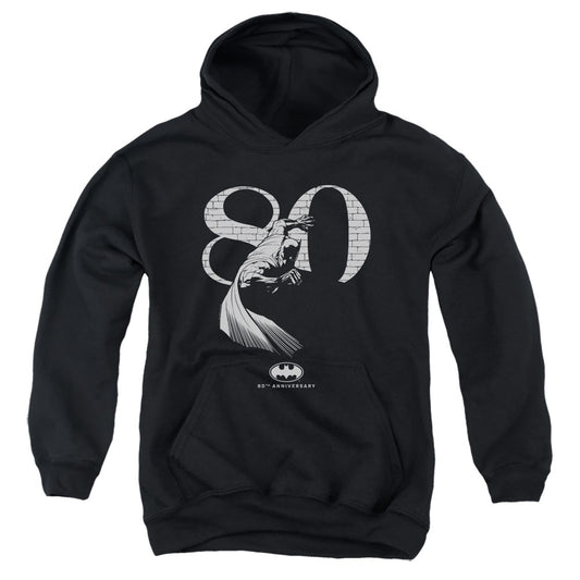 Batman 80 Wall Kids Youth Hoodie Black Officially Licensed