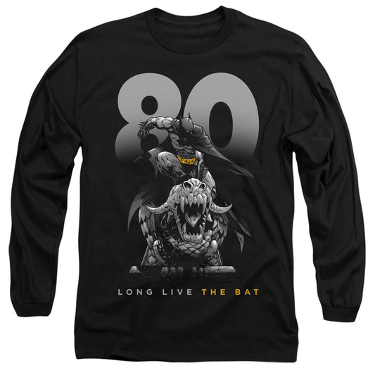 Batman Big 80 Mens Long Sleeve Shirt Black Officially Licensed