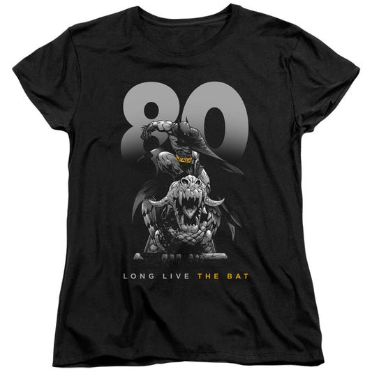 Batman Big 80 Womens T Shirt Black Officially Licensed