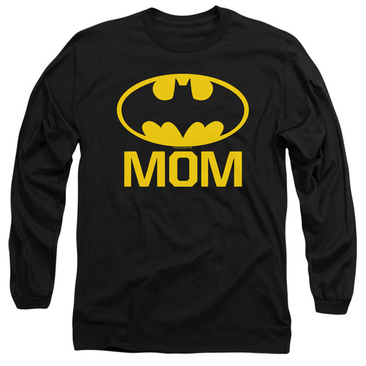 Batman Bat Mom Mens Long Sleeve Shirt Black Officially Licensed