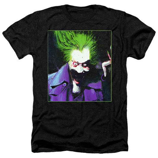 Batman Arkham Asylum Joker Heather Mens T Shirt Black Officially Licensed