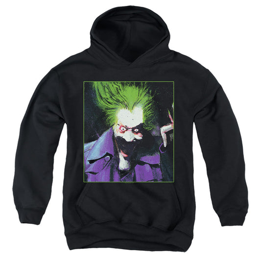 Batman Arkham Asylum Joker Kids Youth Hoodie Black Officially Licensed