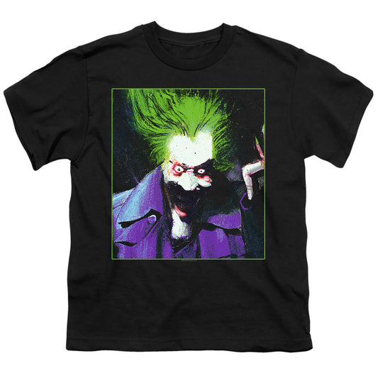 Batman Arkham Asylum Joker Kids Youth T Shirt Black Officially Licensed