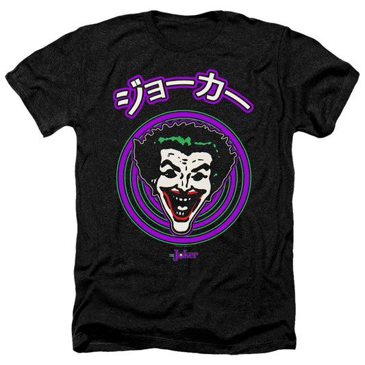 Batman Face Spiral Heather Mens T Shirt Black Officially Licensed