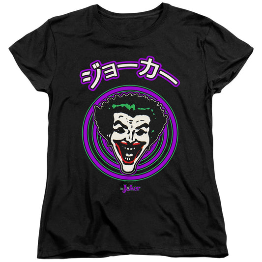 Batman Face Spiral Womens T Shirt Black Officially Licensed