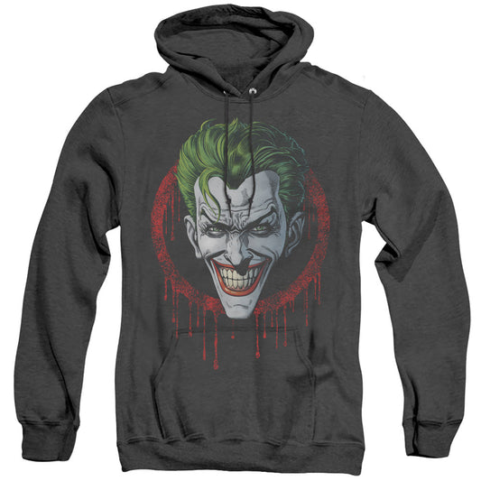 Batman Joker Drip Heather Mens Hoodie Black Officially Licensed