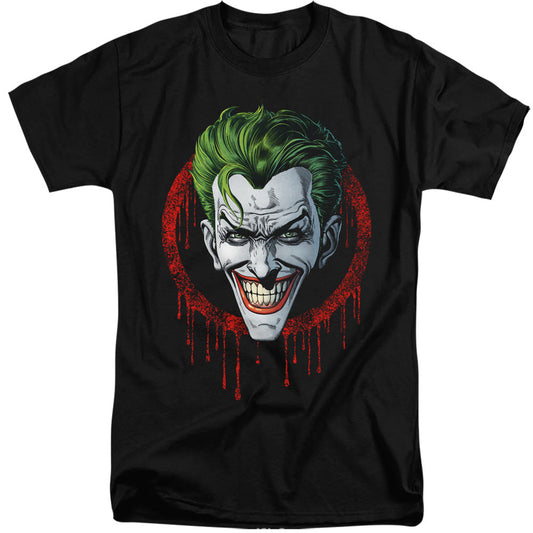 Batman Joker Drip Mens Tall T Shirt Black Officially Licensed
