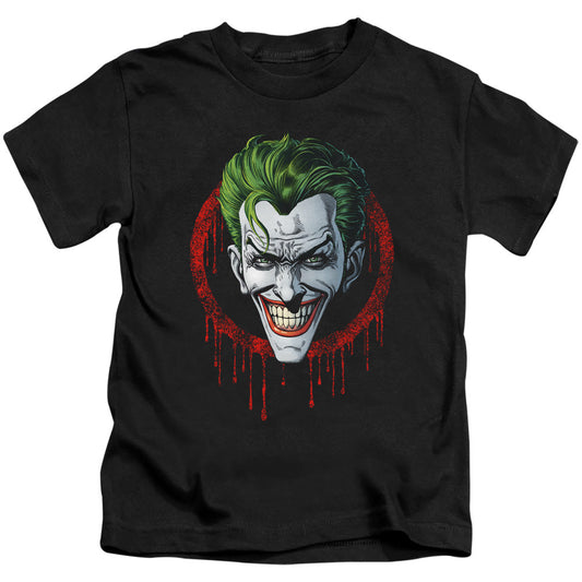 Batman Joker Drip Juvenile Kids Youth T Shirt Black Officially Licensed