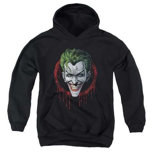 Batman Joker Drip Kids Youth Hoodie Black Officially Licensed