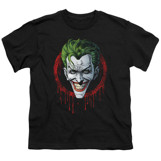 Batman Joker Drip Kids Youth T Shirt Black Officially Licensed