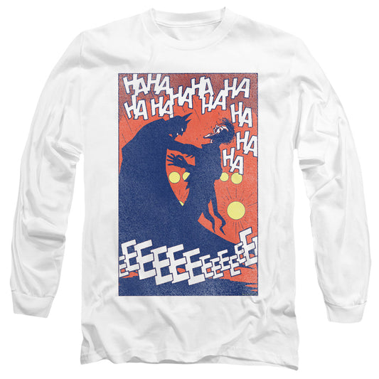 Batman Punchline Mens Long Sleeve Shirt White Officially Licensed